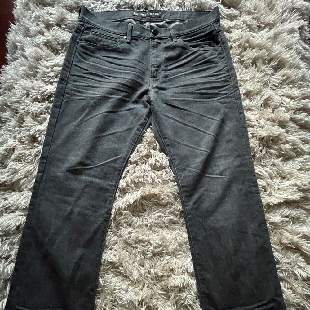 Express Men's Jeans Size 34X30 Dark Gray